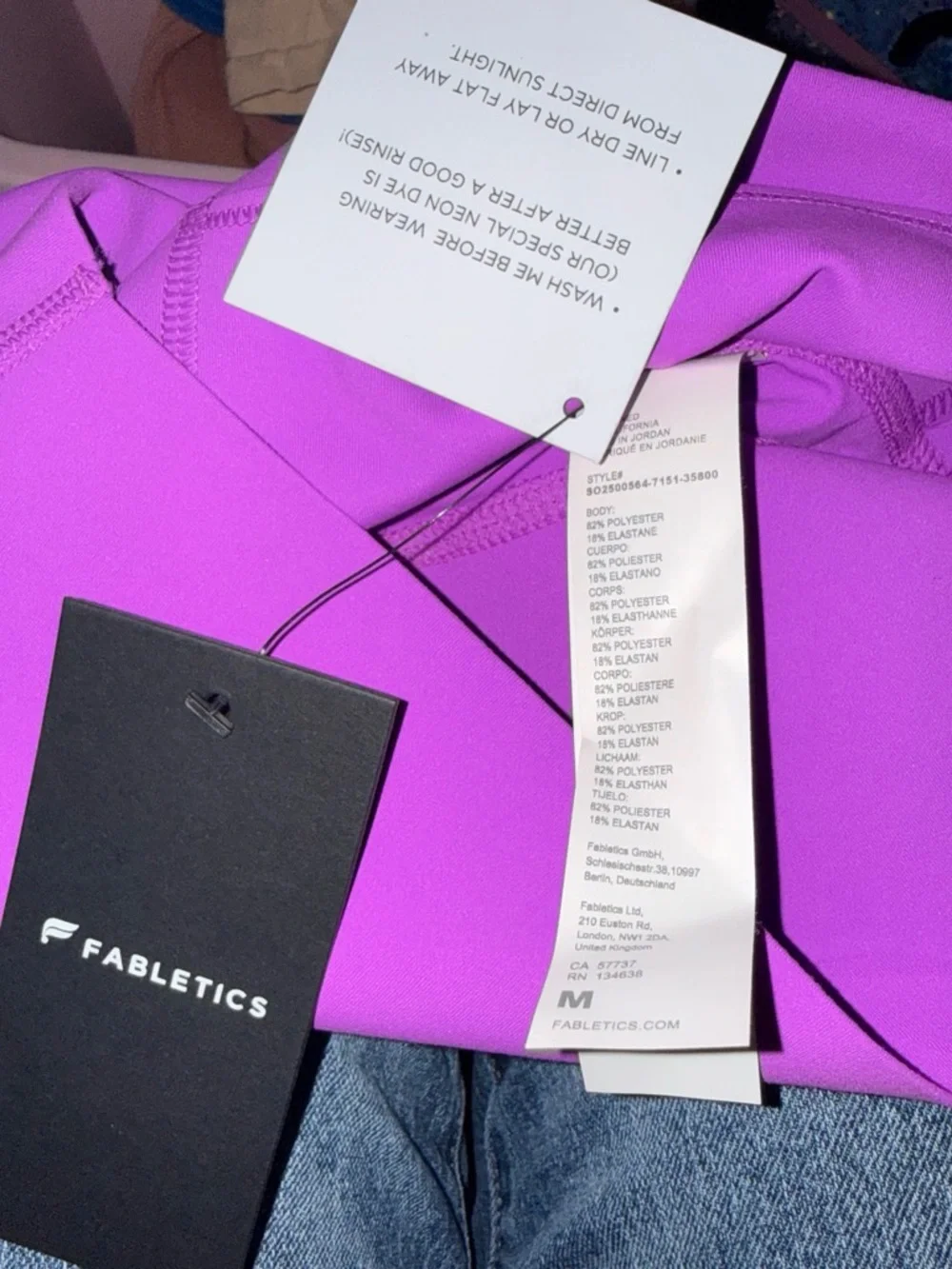 Fabletics High-Rise Violet Bike Shorts
